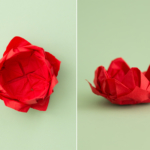 How to fold a flower out of a napkin