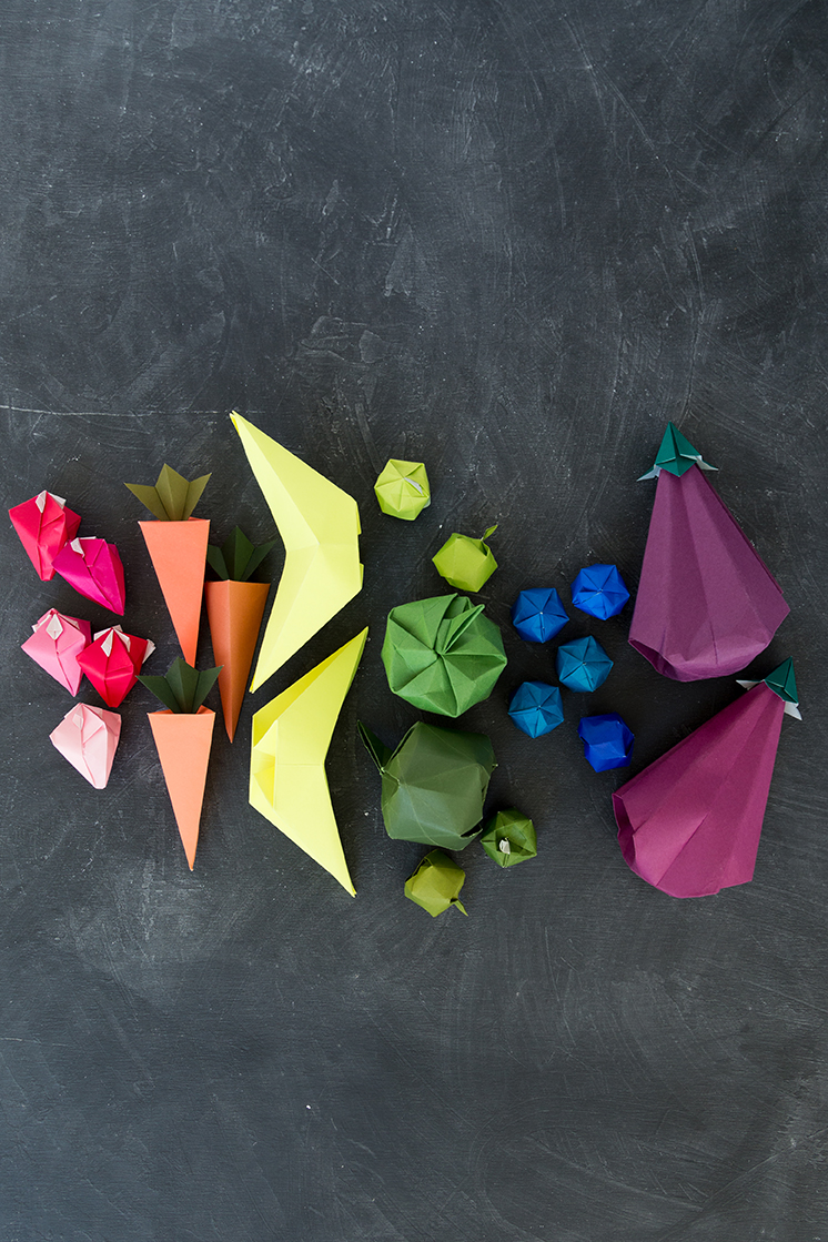 origami blueberries