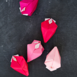 DIY origami strawberry