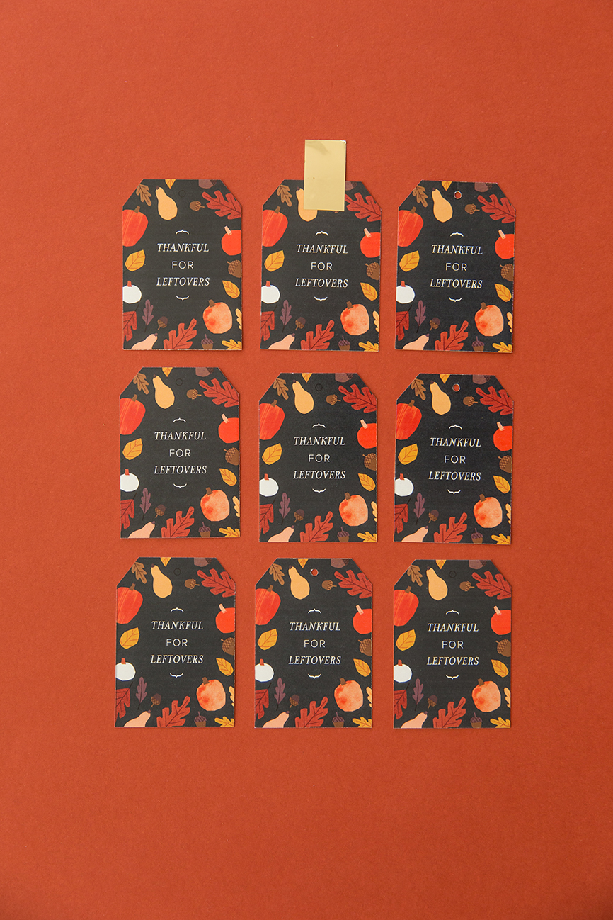 Printable Thanksgiving leftover tags 