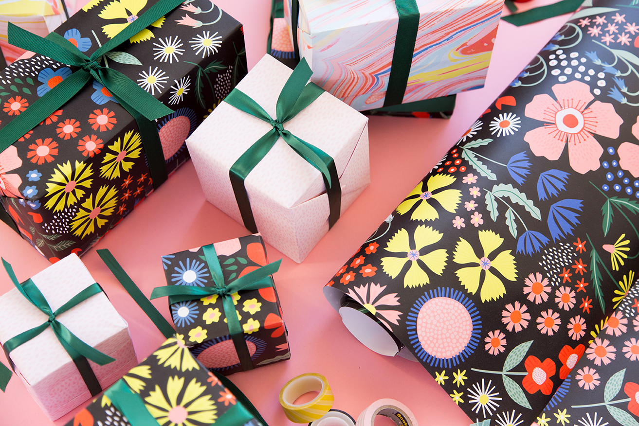 The House That Lars Built wrapping papers for Alexis Mattox Design 