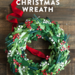 Metallic paper christmas wreath