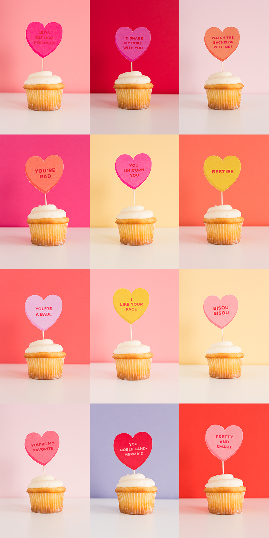 Heart Cupcake Toppers