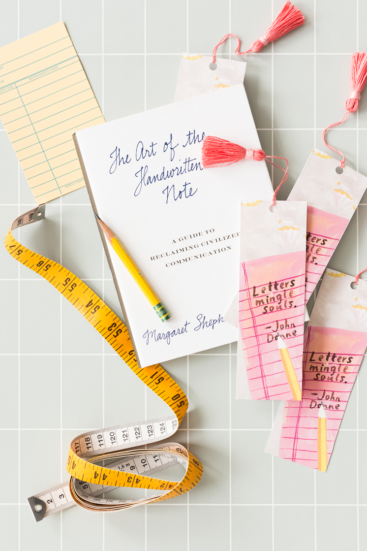 The Art of the Handwritten Note and printable bookmark