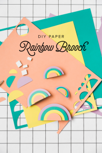 DIY PAPER RAINBOW BROOCH