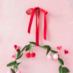 Paper cherry wreath tutorial