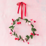 Paper cherry wreath tutorial