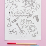 Cuba coloring page