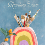 DIY paper rainbow vase