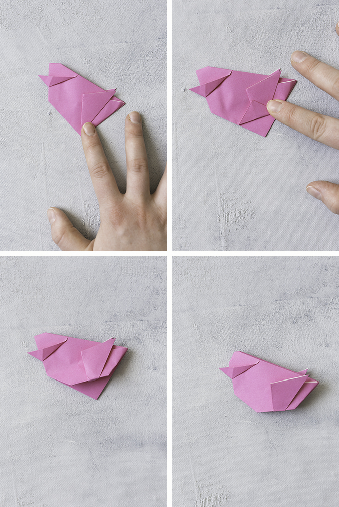 Origami chick Easter tablescape