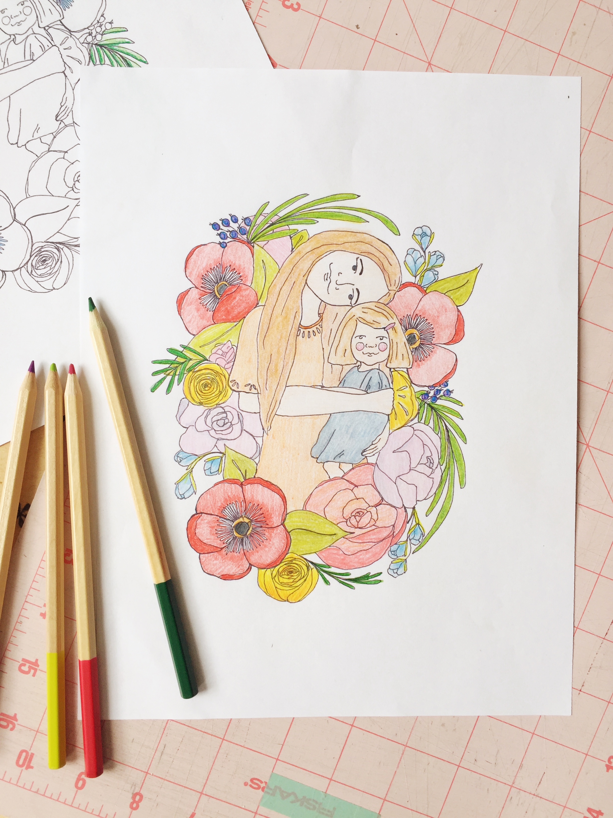 Mother's Day coloring page