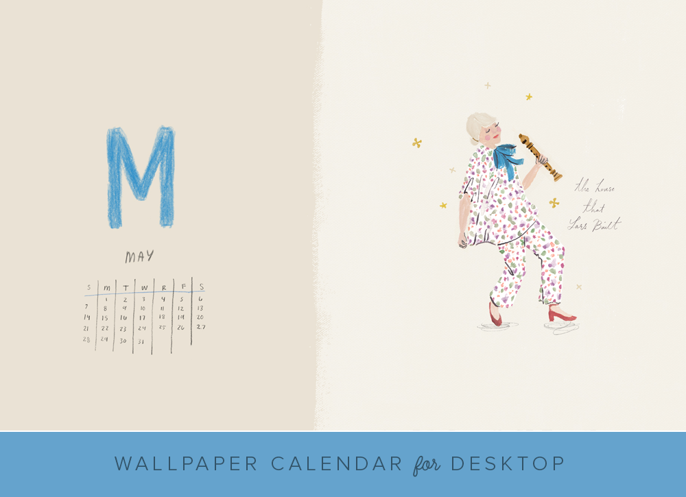 May 2017 desktop calendar wallpaper