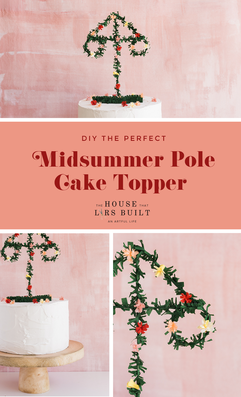 Midsummer Pole cake Topper
