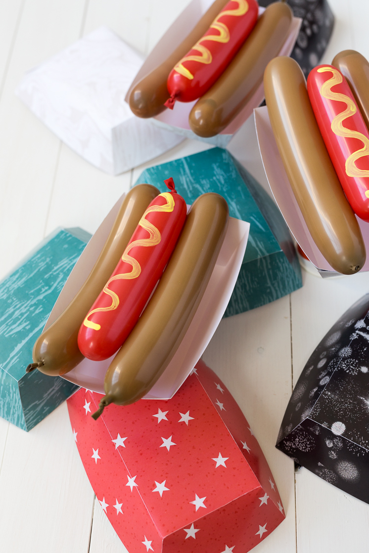 Printable Hot Dog Trays