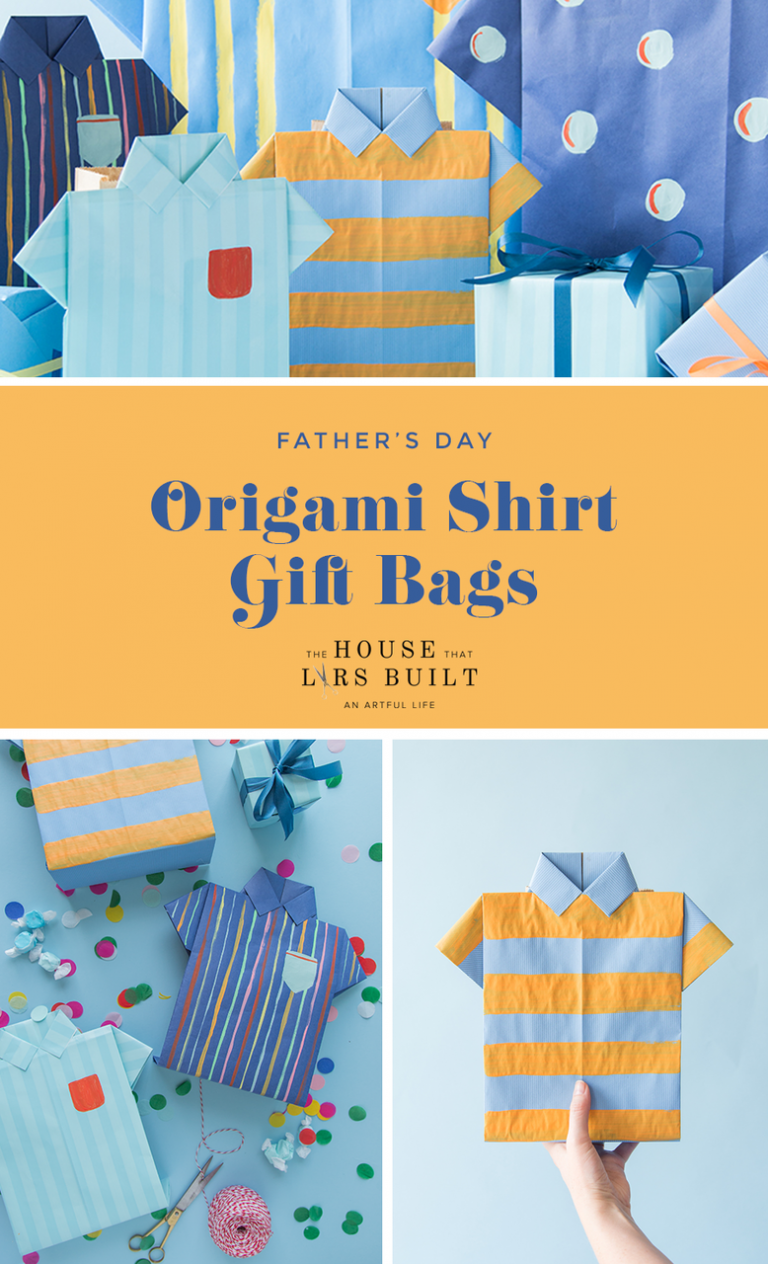 Father's Day origami shirt gift bags - The House That Lars Built
