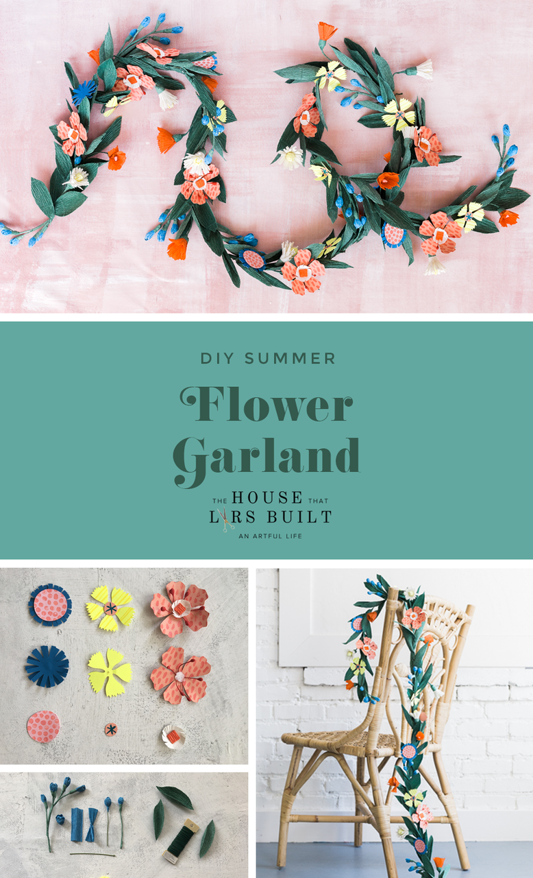 DIY summer flower garland