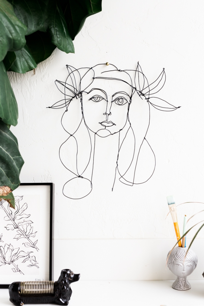 Picasso Inspired DIY Wire Portrait - The House That Lars Built