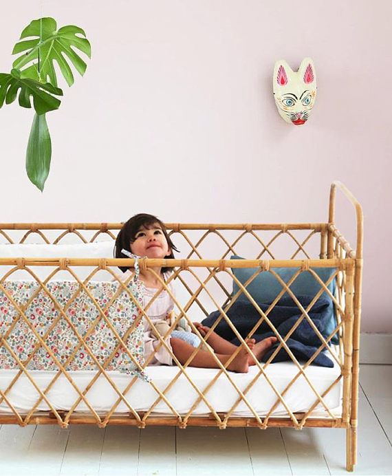 French rattan crib
