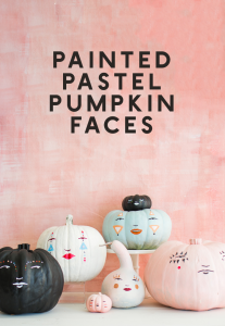 Painted pastel pumpkin people