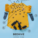 Beehive iron on costume