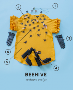 Beehive iron on costume