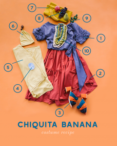 Chiquita Banana mommy and baby costume recipe