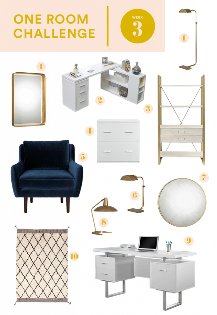 One Room Challenge Week 3 featuring: The Mine, Article, Bellecor ...