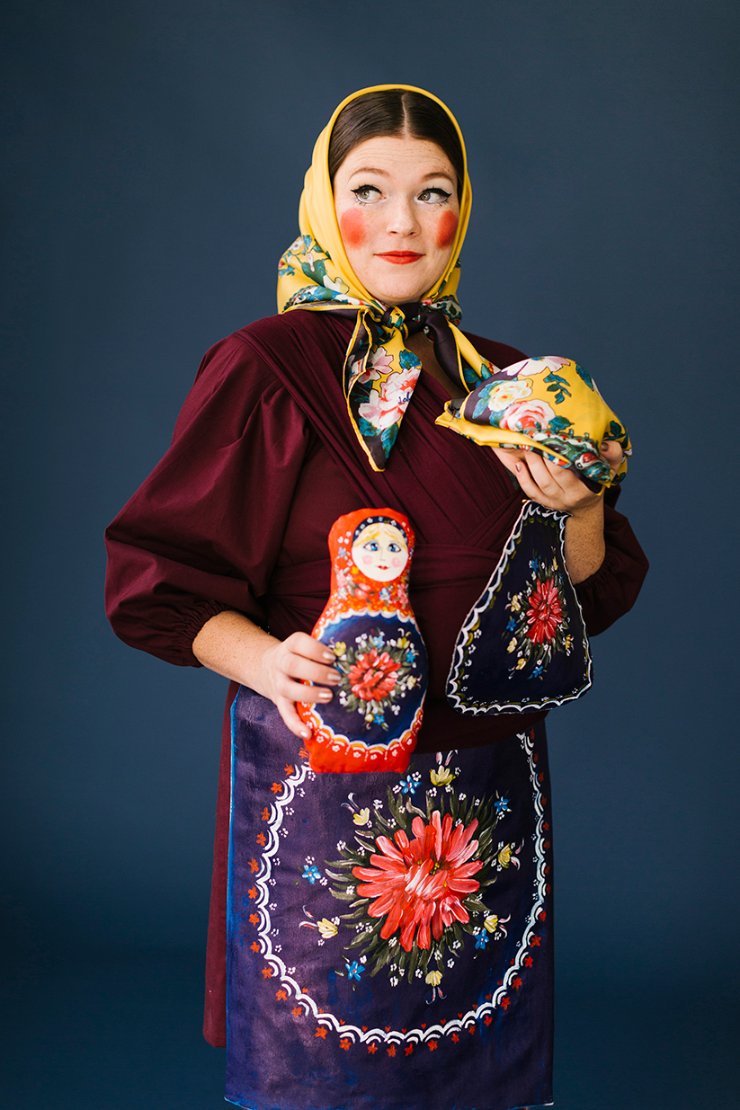Russian nesting doll mommy and baby costume 