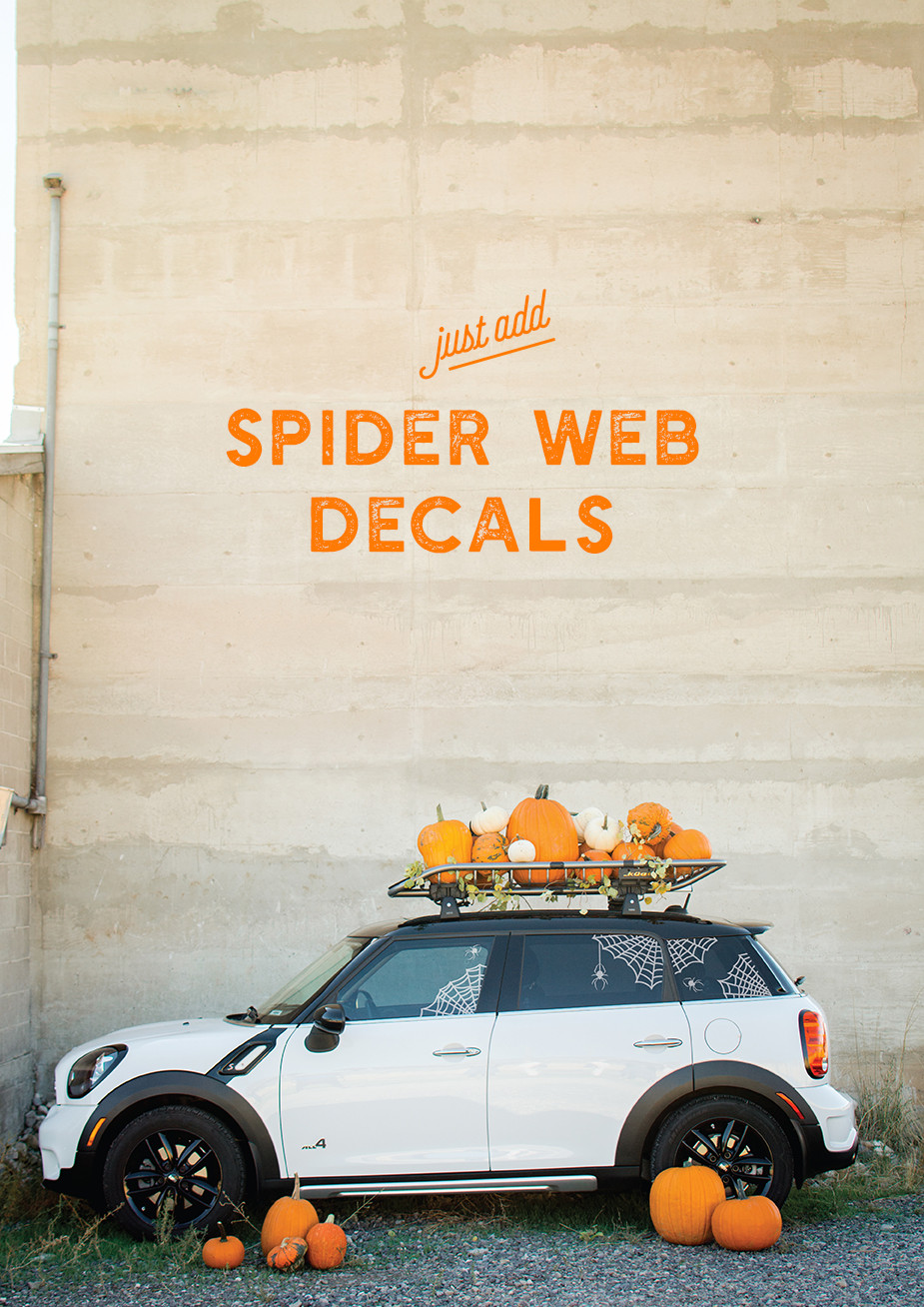 Add Spider web decals to your car