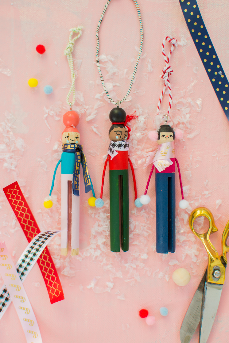 Clothespin People Ornaments