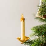 Paper Candle Christmas Tree Ornament