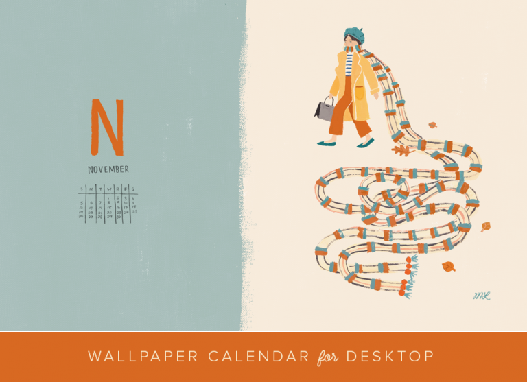 November 2017 desktop calendar