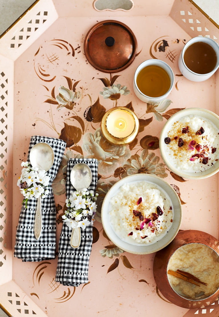 Tasting Hygge: Rice Porridge with Cranberries and Rose