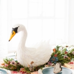 Swan a swimming tablescape