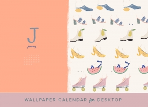 January 2018 desktop calendar