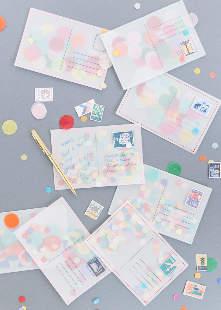 DIY Confetti Postcard