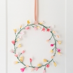 Pink Paper Blossom Wreath