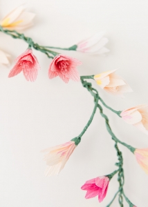 Pink Paper Blossom Wreath