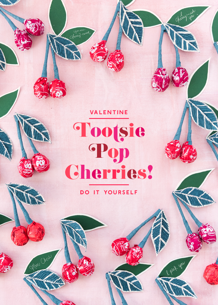 Tootsie Pop Cherry Valentines