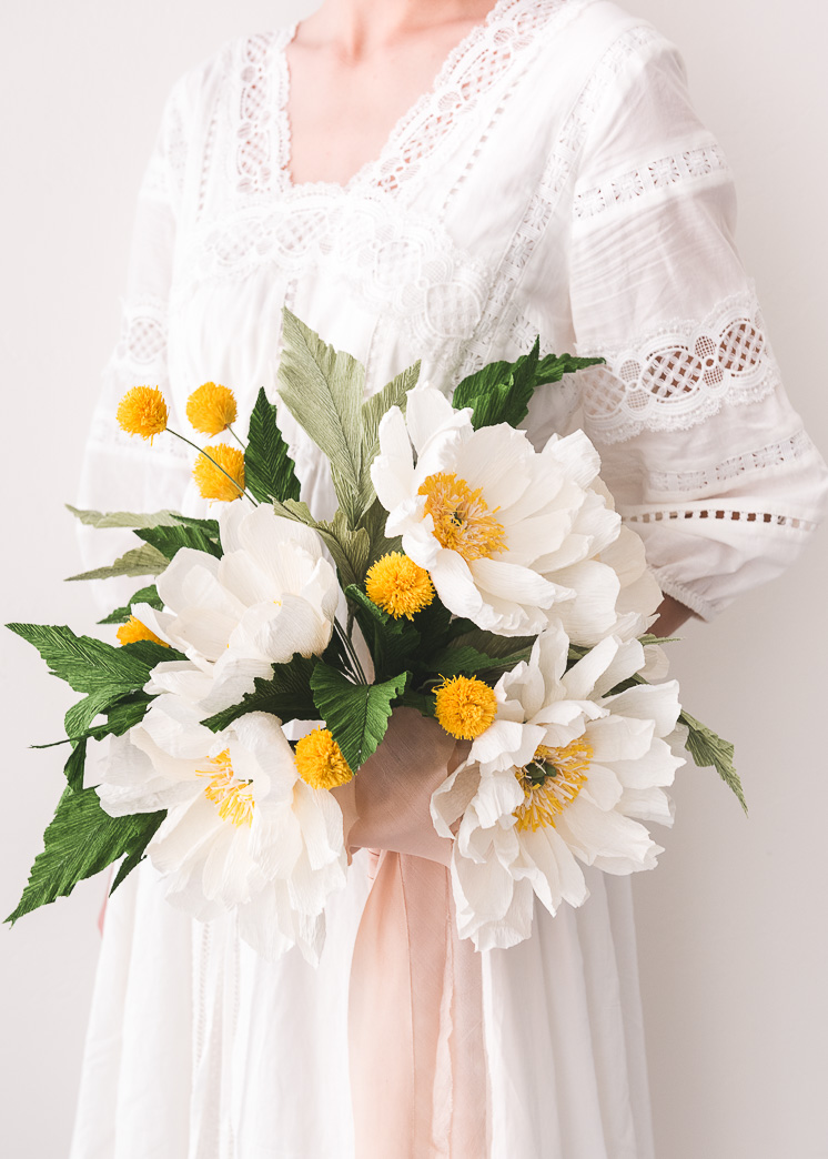 Paper Flower Wedding Bouquet