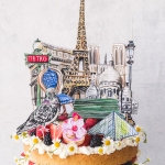 Paris Cake Topper and Confetti, Paris in Stride-5586