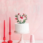 Strawberry Heart Cake Topper