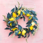 Crepe Paper Lemon Wreath