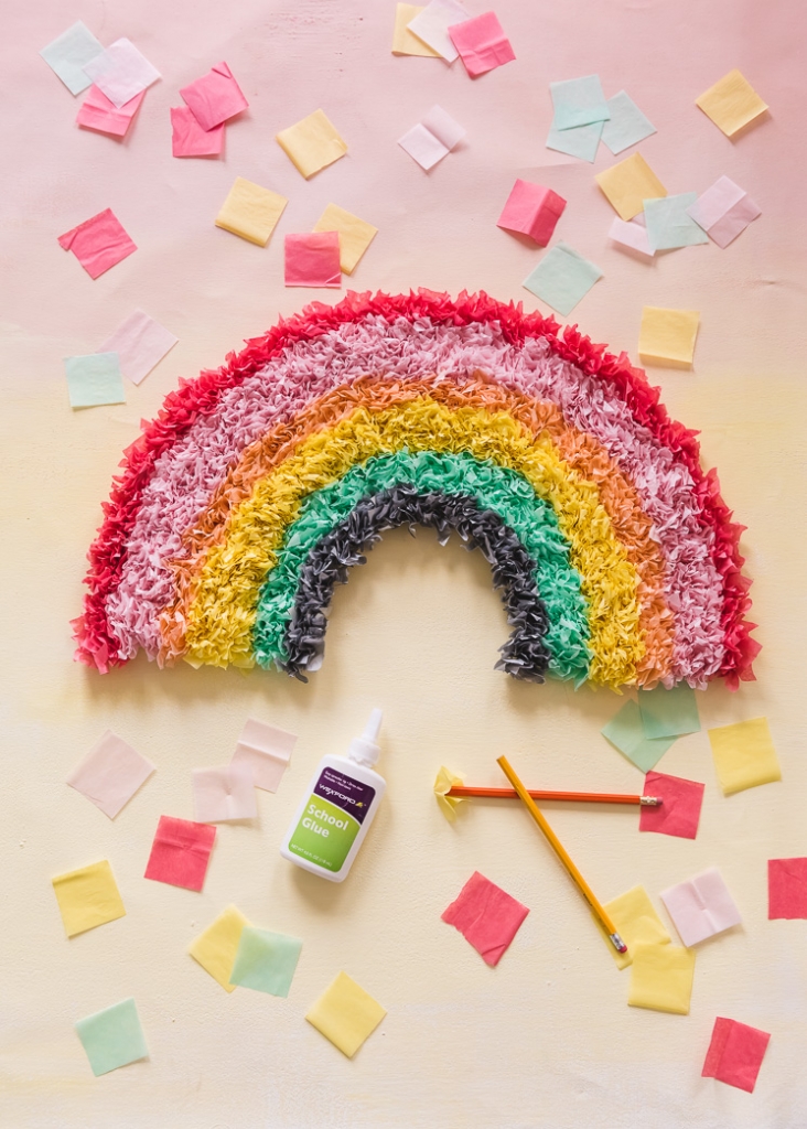 DIY Tissue Paper Rainbow - The House That Lars Built