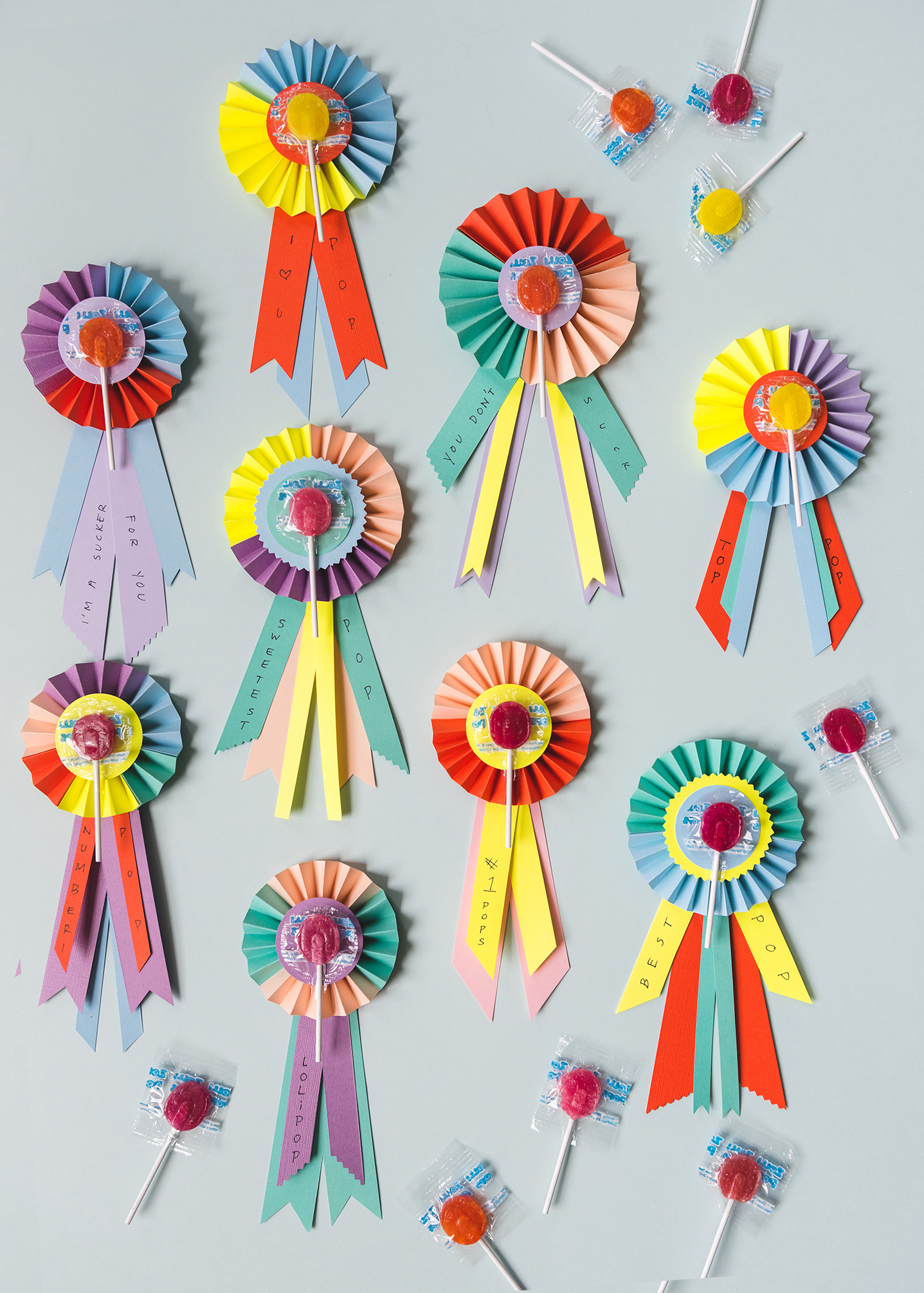 LolliPOP Father's Day prize ribbons