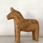 plain wood dala horse