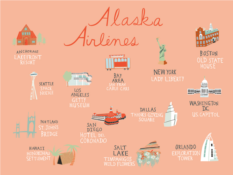 Alaska Airlines route map