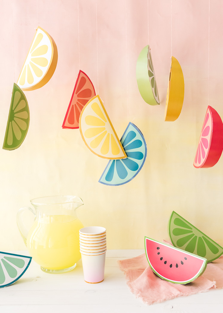 Printable Paper Fruit Decorations