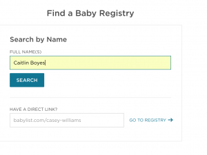 How to find a registry on Babylist