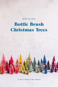 How to dye bottle brush Christmas trees
